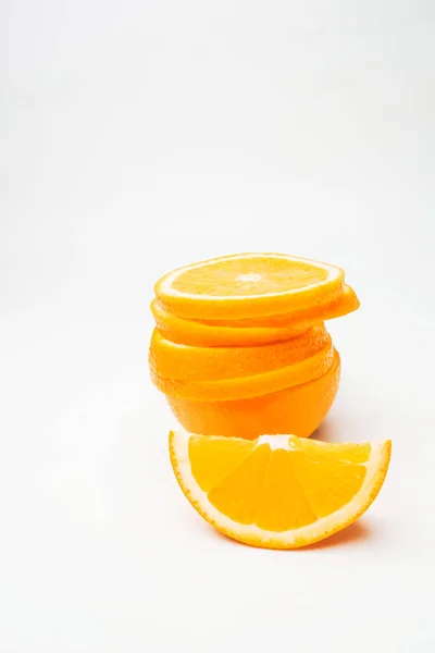 Orange Fruit White Background — Stock Photo, Image