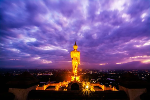 Great Golden Buddha Statue Wat Phra Kao Noi Nan Province — Stock Photo, Image