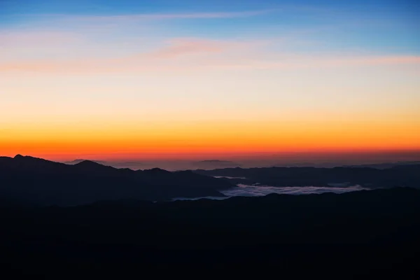 Landskap Berg Med Solnedgång Nan Thailand — Stockfoto