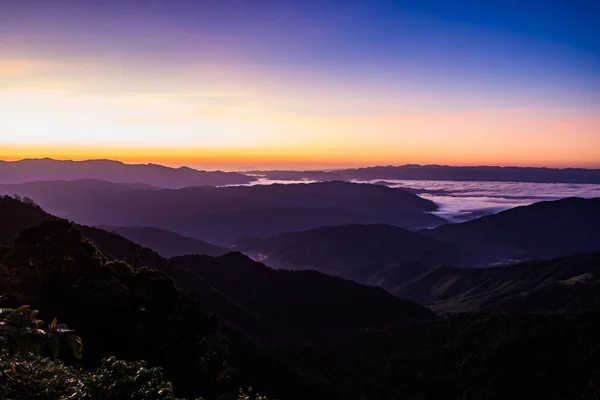 Ландшафт Гора Закатом Нан Таиланд — стоковое фото