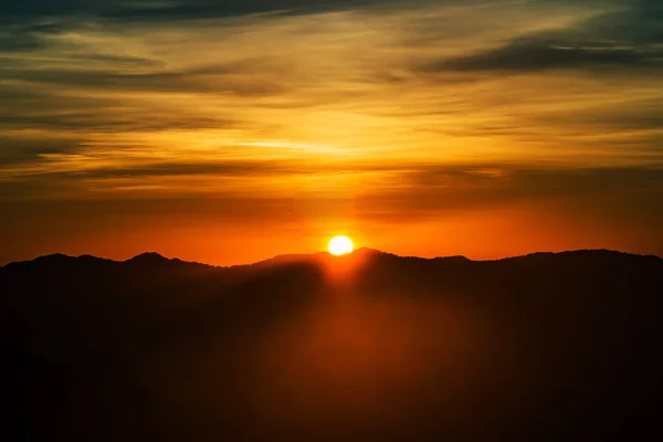 Landscape Mountain Sunset Nan Thailand — Stock Photo, Image