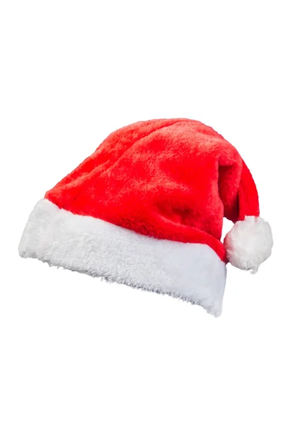 白い背景に クリッピングパスのクリスマス帽子 — ストック写真