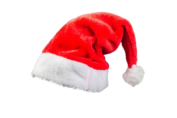 Cappello Natale Sfondo Bianco Percorso Ritaglio — Foto Stock