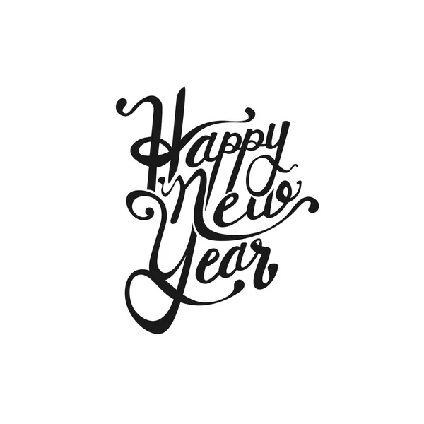 Feliz Año Nuevo Vector Texto Caligrafía Letras Diseño — Vector de stock