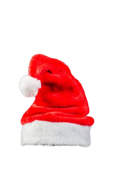 Рождественская Шляпа Белом Фоне Обрезка Пути — стоковое фото