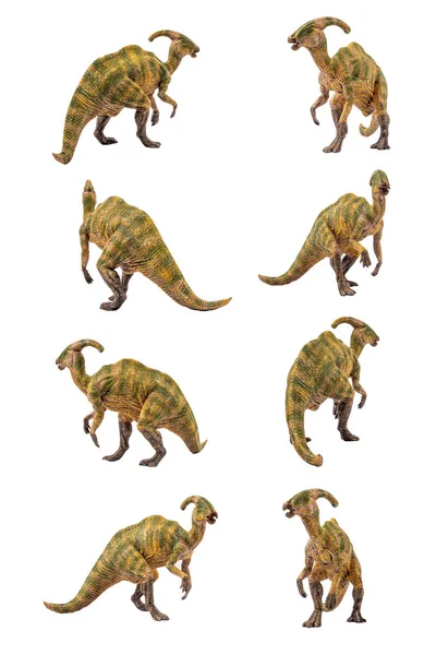 Dinosaurio Parasaurolophus Sobre Fondo Blanco — Foto de Stock