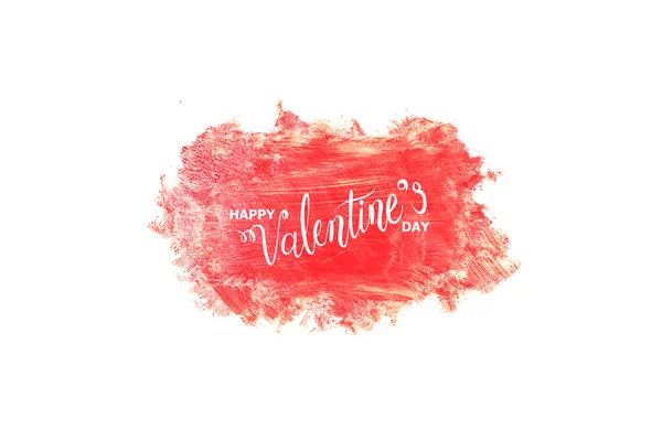 Happy Valentine Day Text Calligraphic Lettering Design Abstract Acrylic Oil — Stock Photo, Image