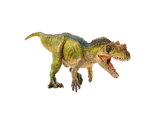 白い背景に恐竜ケラトサウルス — ストック写真