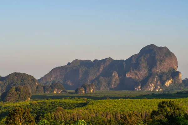 Landscape Mountain with sunset in Krabi Thailand — Stock Photo, Image