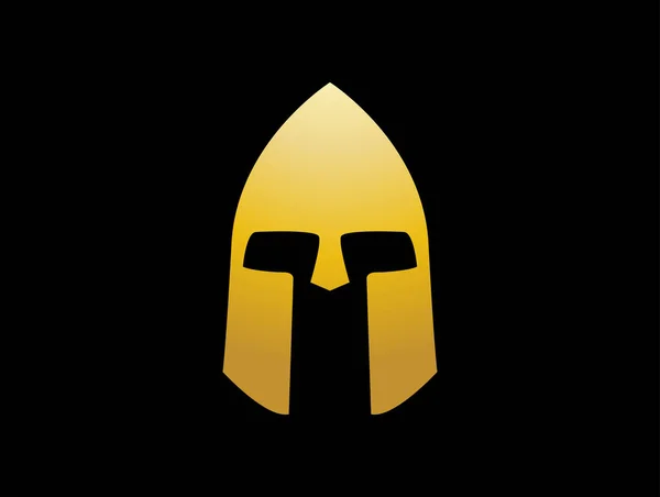 Gladiador Roman Máscara Símbolo Logotipo Vetor — Vetor de Stock