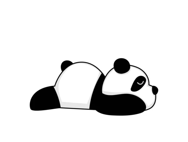 Panda Spí Kreslený Nálepky — Stockový vektor