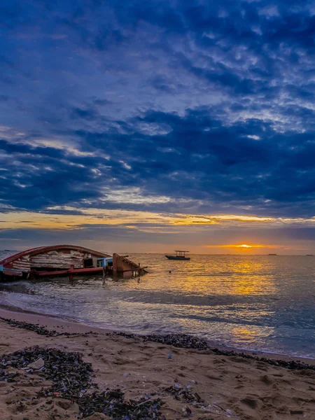 Paisaje de Playas con accidentes de mar y barco, Pattaya Tailandés — Foto de Stock