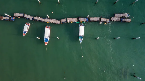 Hohe Winkel Der Touristischen Seebrücke — Stockfoto