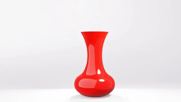 Vasos Curvos Vermelhos Render — Fotografia de Stock