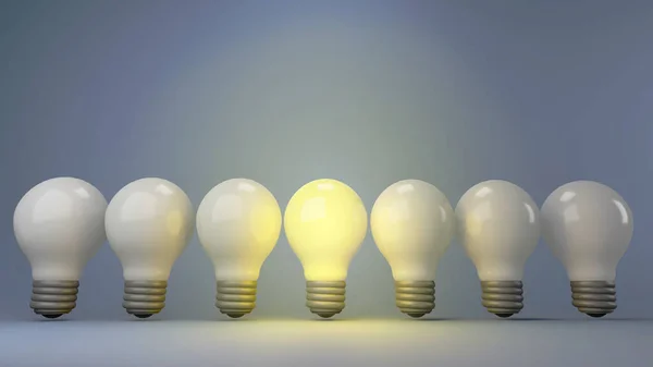 Modern Glowing Lamp Bulb Render — Stock Photo, Image