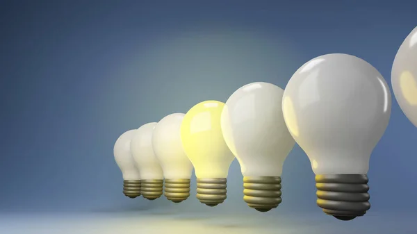 Modern Glowing Lamp Bulb Render — Stock Photo, Image