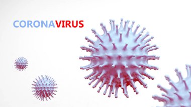 Coronavirus 2019-nCov romanı Coronavirus konsepti coronavirüs gribi tehlikeli, 3D RENDER