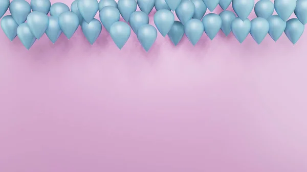 3D render balloon party  isolated background. 3D illustration