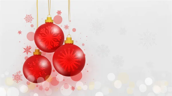 Christmas Balls Snowflakes White Background Rendering — Stock Photo, Image