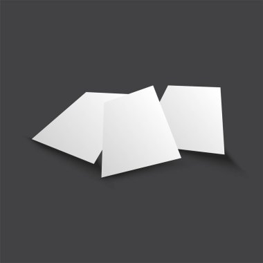 Kağıt şablonu vektör çizim kadar sahte. Gerçekçi vektör kağıt boş.