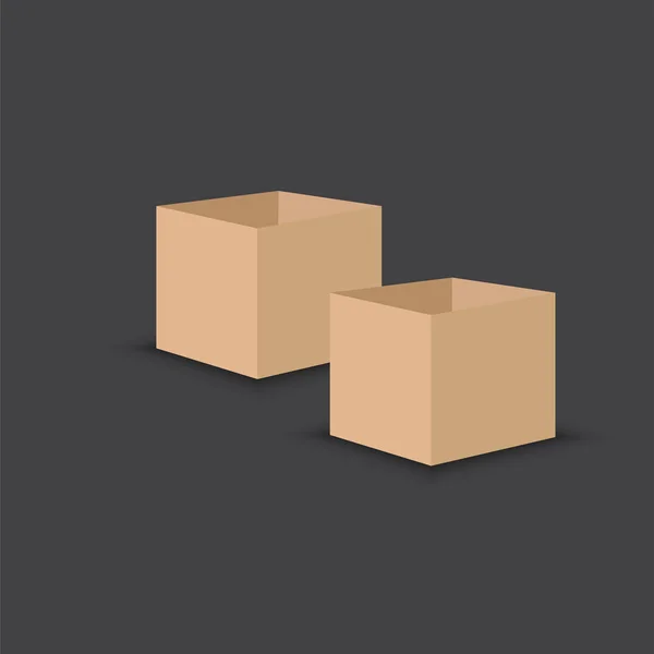 Cardboard package box. Flat design style. — Stock Vector