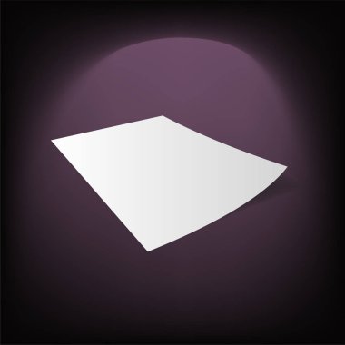 Belge boş mock-up gerçekçi vektör çizim. 