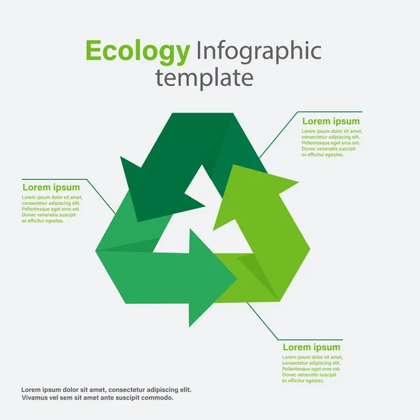 Green energy, ecology lifestyle, recycle. Vector design template for your design — Stock Vector