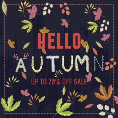 Sonbahar yaprakları soyut arkaplan. Vektör illüstrasyonu