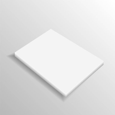 Boş Katlanmış broşür beyaz kağıt şablonu işletmeniz için hazır. 