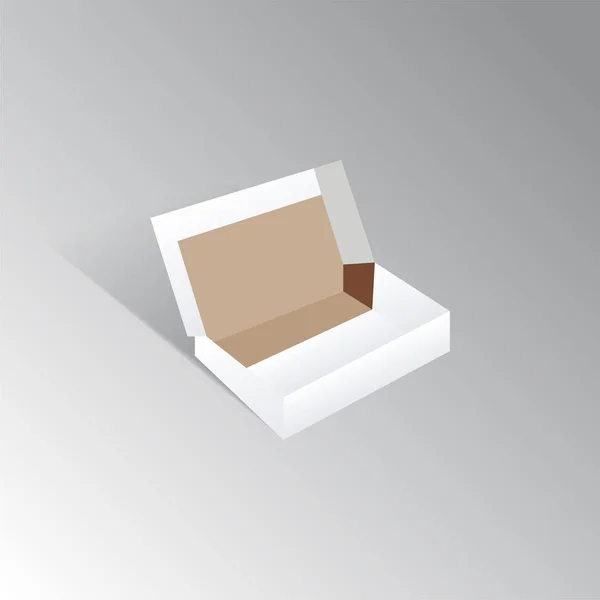 Kotak kardus putih mudah untuk mengubah warna pura-pura vektor - Stok Vektor