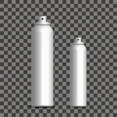 3D gerçekçi gümüş köpük şişe gümüş ve plastik kapaklar ile