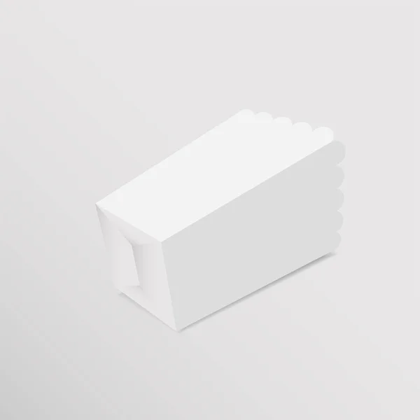 Per popcorn box vettore mockup isolato su sfondo bianco . — Vettoriale Stock