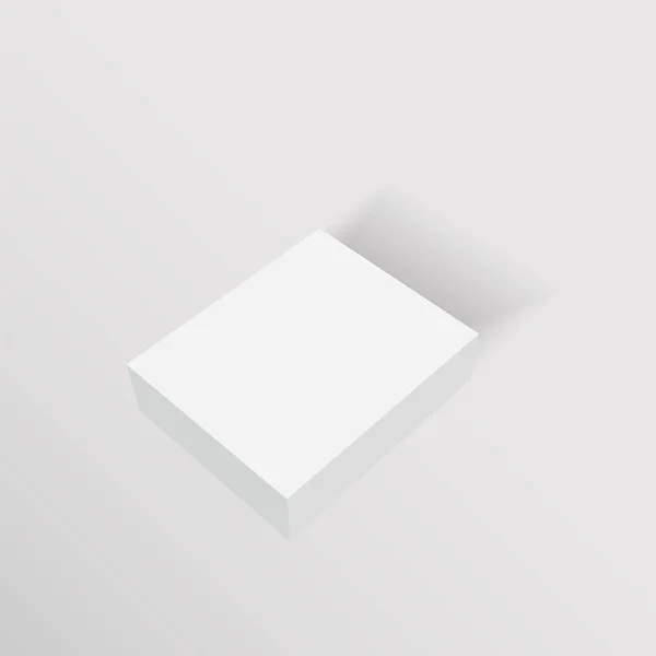 Weißer Karton Lunchbox Vektor auf weißem Hintergrund. — Stockvektor