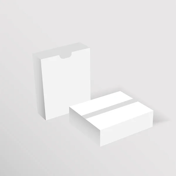 Weißer Karton Lunchbox Vektor auf weißem Hintergrund. — Stockvektor