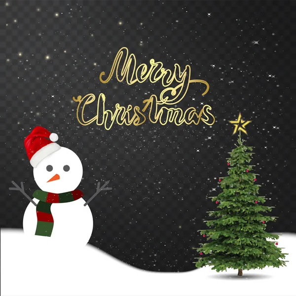 Jul hälsning Card. Merry Christmas Party design med holiday — Stock vektor
