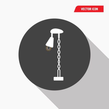 beyaz ayakta duran lamba simgesi