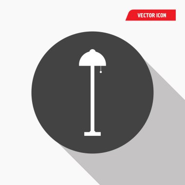 beyaz ayakta duran lamba simgesi