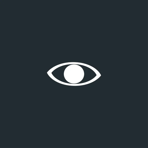 Icono de ojo blanco — Vector de stock