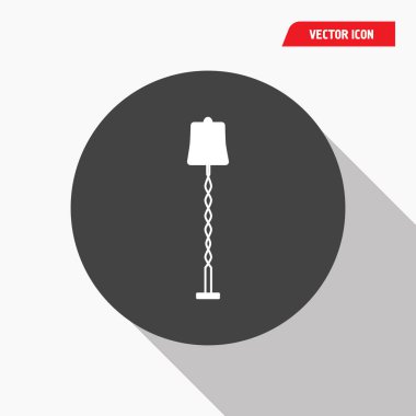 beyaz ayakta duran lamba simgesi