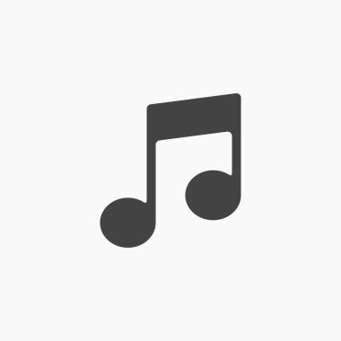 siyah müzik notaları simgesi, vektör,