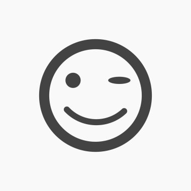 Şaka, bir göz kapalı emoji simgesi ima. 