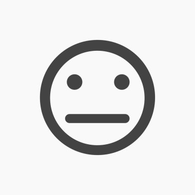 Normal, sakin, suskun emoji simgesi.