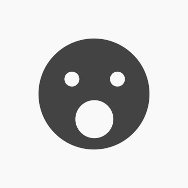 Siyah şaşırttı, dehşete yüz simgesi.