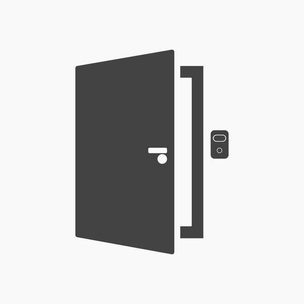Door with doorbell icon