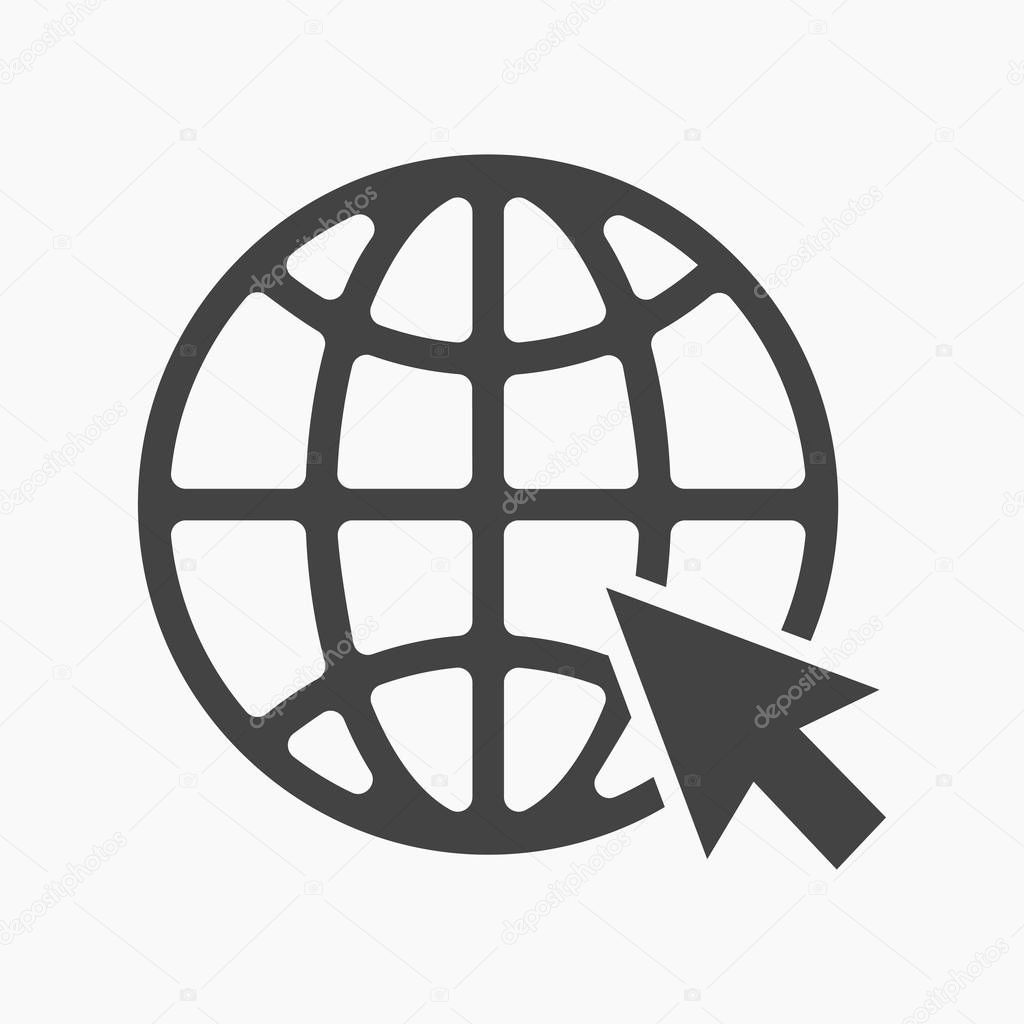 Online website or internet flat vector icon.