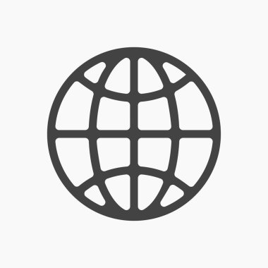 Online web sitesi veya internet düz vektör simgesi.