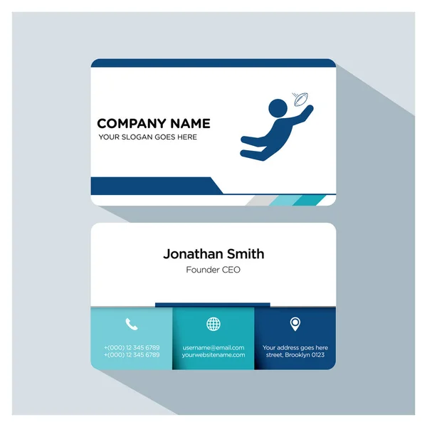 Goalkeeper business card template set — Stock Vector