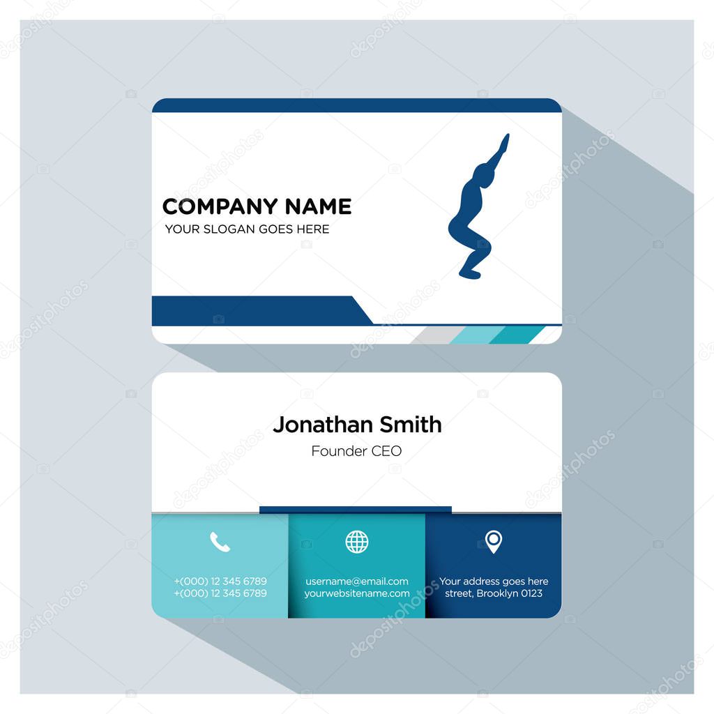 swimming player,trainer business card template