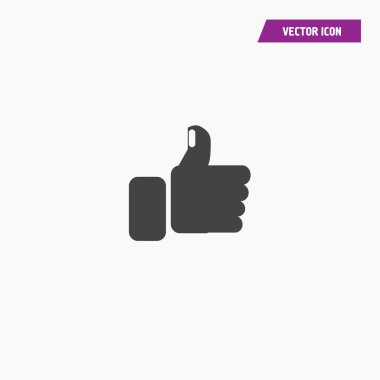 Siyah Thumbs yukarı, beyaz çivi ile simge gibi.