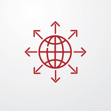 Red Global Web Teknoloji Ağı Simgesi.